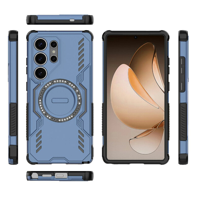 Husa Samsung Galaxy S25 Ultra Techsuit ArmorMag Case, albastru