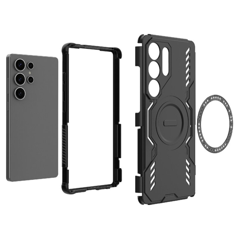 Husa Samsung Galaxy S25 Ultra Techsuit ArmorMag Case, albastru