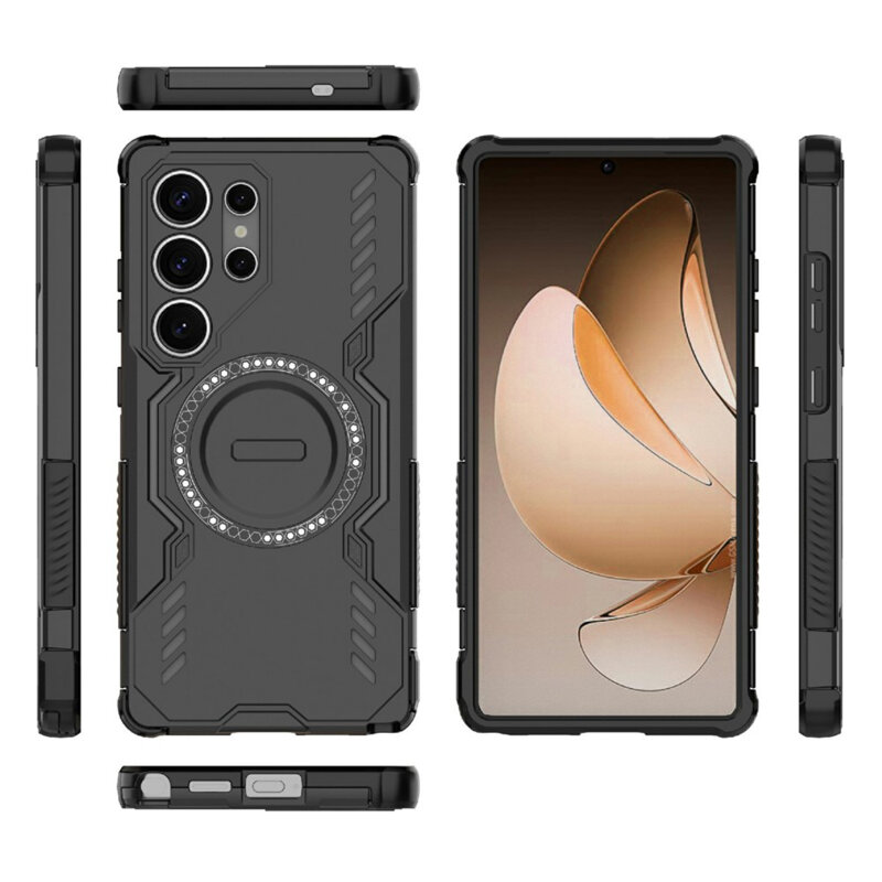 Husa Samsung Galaxy S25 Ultra Techsuit ArmorMag Case, negru
