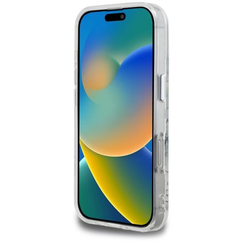 Husa iPhone 16 Pro Karl Lagerfeld IML Sketched Graphic Logo, transparenta, KLHCP16LHMLGFCH