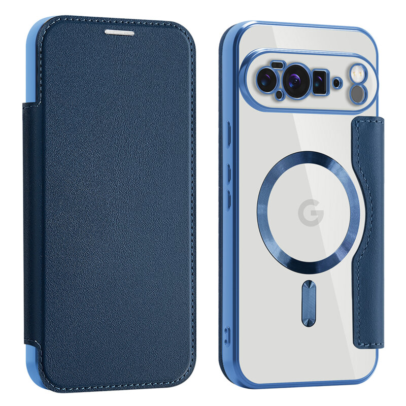 Husa Google Pixel 10 Pro XL Techsuit SmartMag Book Case, albastru