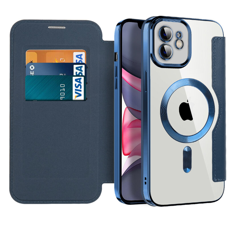 Husa iPhone 11 Techsuit SmartMag Book Case, albastru