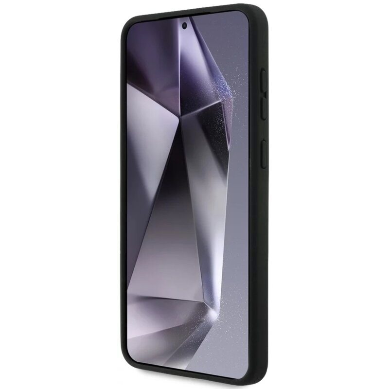 Husa Karl Lagerfeld Samsung Galaxy S25 Edge Silicone Double Heads MagSafe, negru, KLHMS25ESKCHTCK