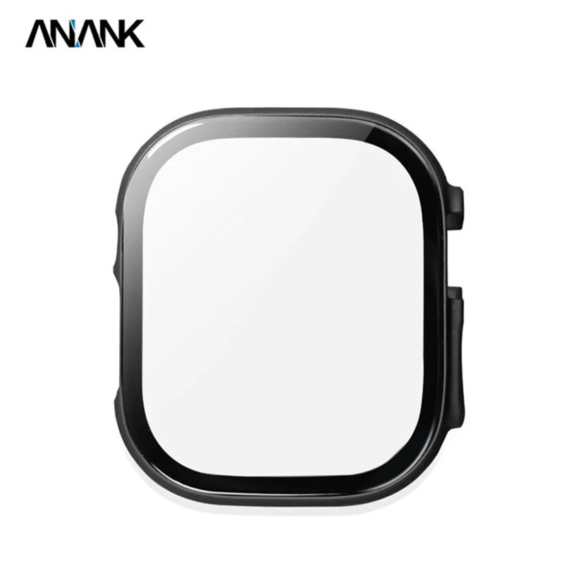 [Pachet 360°] Husa + folie Apple Watch 7 41mm ANANK Screen Guard, negru