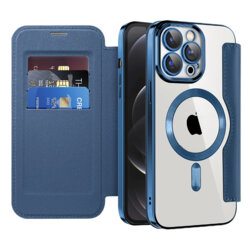 Husa iPhone 12 Pro Techsuit SmartMag Book Case, albastru