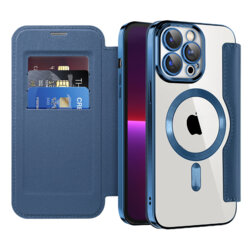 Husa iPhone 13 Pro Techsuit SmartMag Book Case, albastru