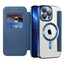 Husa iPhone 13 Pro Max Techsuit SmartMag Book Case, albastru