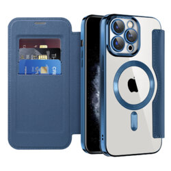 Husa iPhone 11 Pro Max Techsuit SmartMag Book Case, albastru