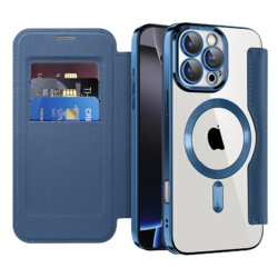 Husa iPhone 16 Pro Max Techsuit SmartMag Book Case, albastru