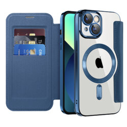 Husa iPhone 13 Techsuit SmartMag Book Case, albastru
