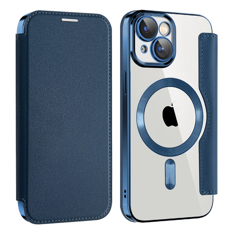 Husa iPhone 14 Techsuit SmartMag Book Case, albastru