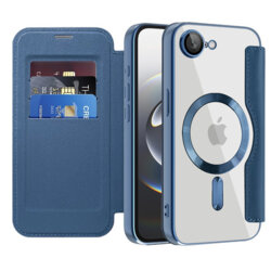 Husa iPhone 16e Techsuit SmartMag Book Case, albastru