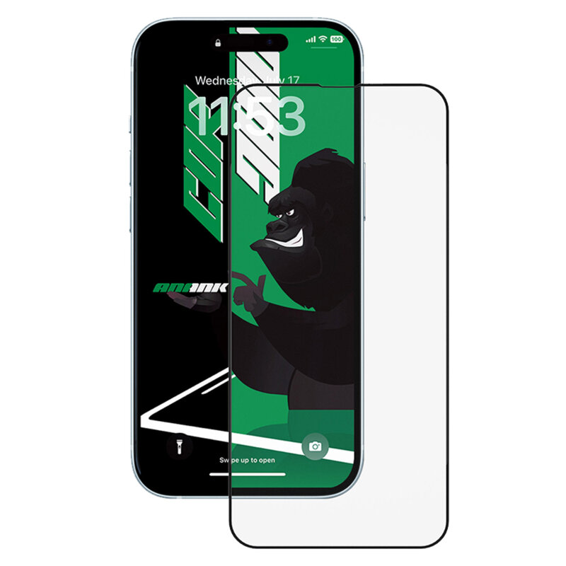 Folie sticla iPhone 15 ANANK 2.5D CG Glass Screen Protector, negru