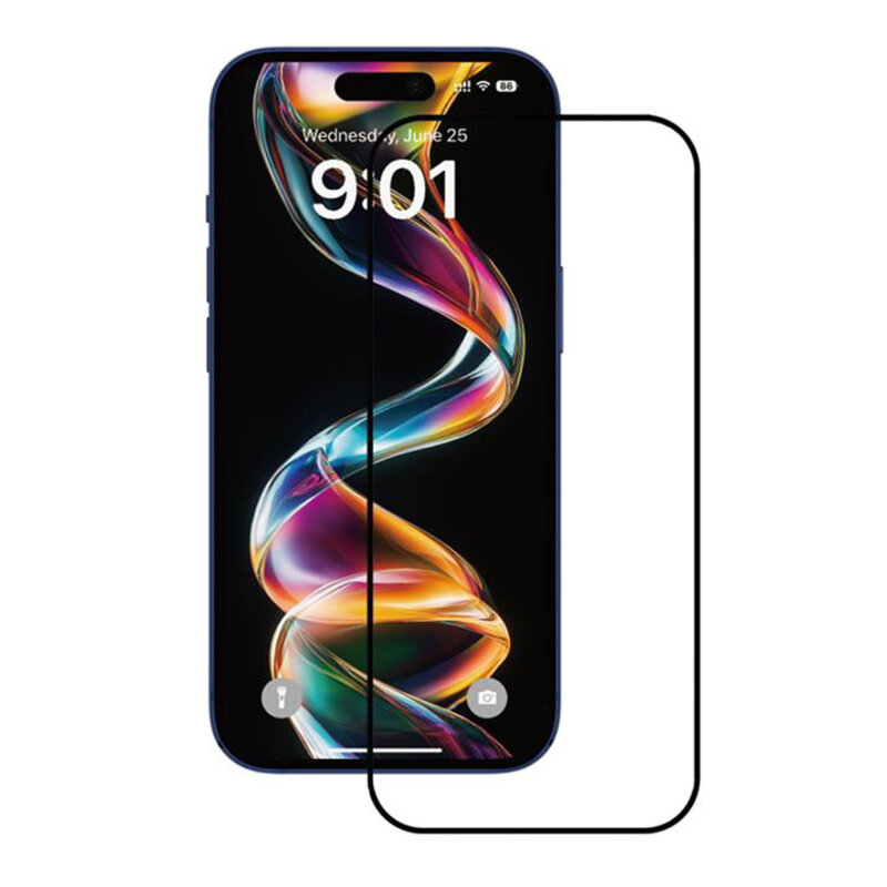 [Pachet 10x] Folie sticla iPhone 15 ANANK 2.5D Full Glass Screen Protector, negru