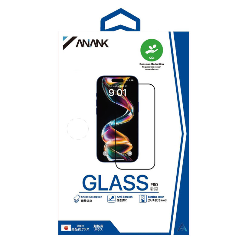 [Pachet 10x] Folie sticla iPhone 15 ANANK 2.5D Full Glass Screen Protector, negru