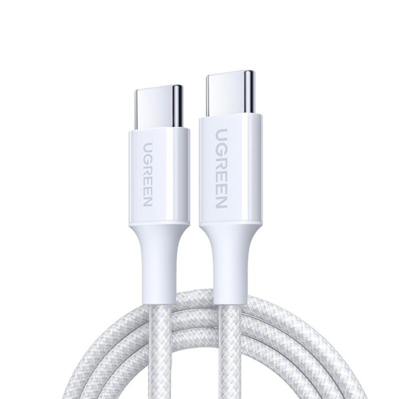 Cablu incarcare Type-C 60W, 3A, 1m Ugreen, alb, 35218