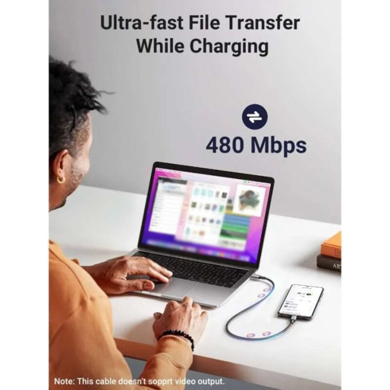 Cablu incarcare Type-C 100W, 5A, 1m Ugreen, negru, 65249