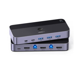 Switch HDMI 2in 1out Ugreen, negru, 4K@60Hz, 15707