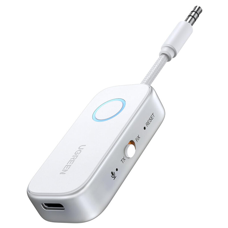Adaptor audio Jack Bluetooth 5.4 cu microfon Ugreen, alb, 45812