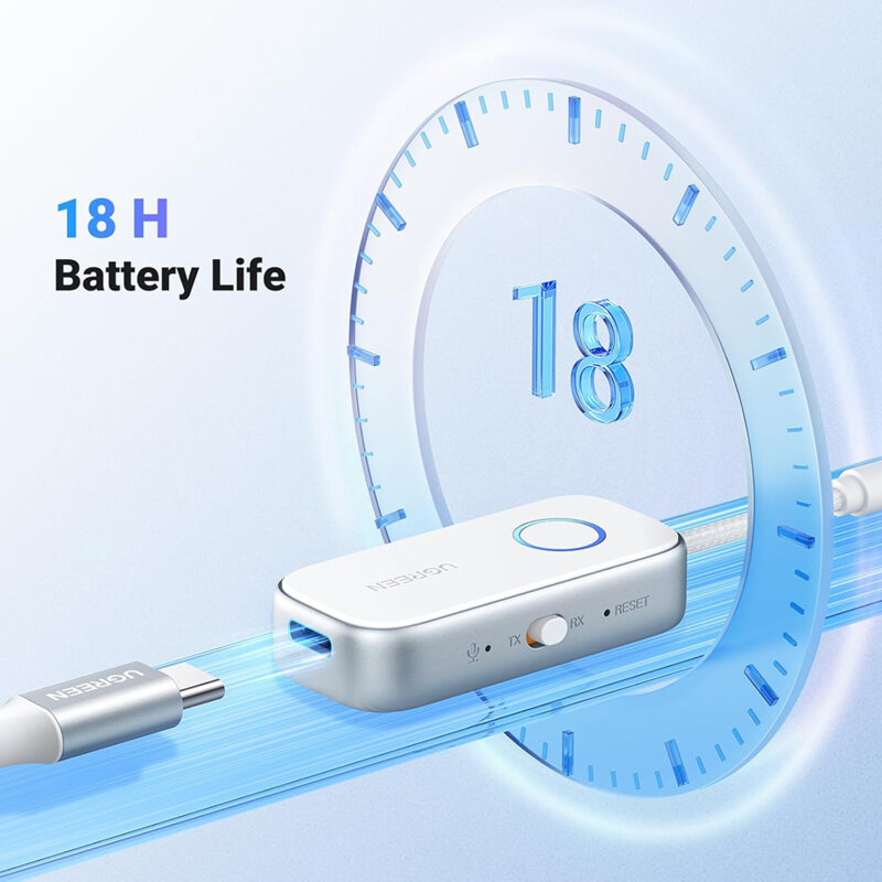 Adaptor audio Jack Bluetooth 5.4 cu microfon Ugreen, alb, 45812