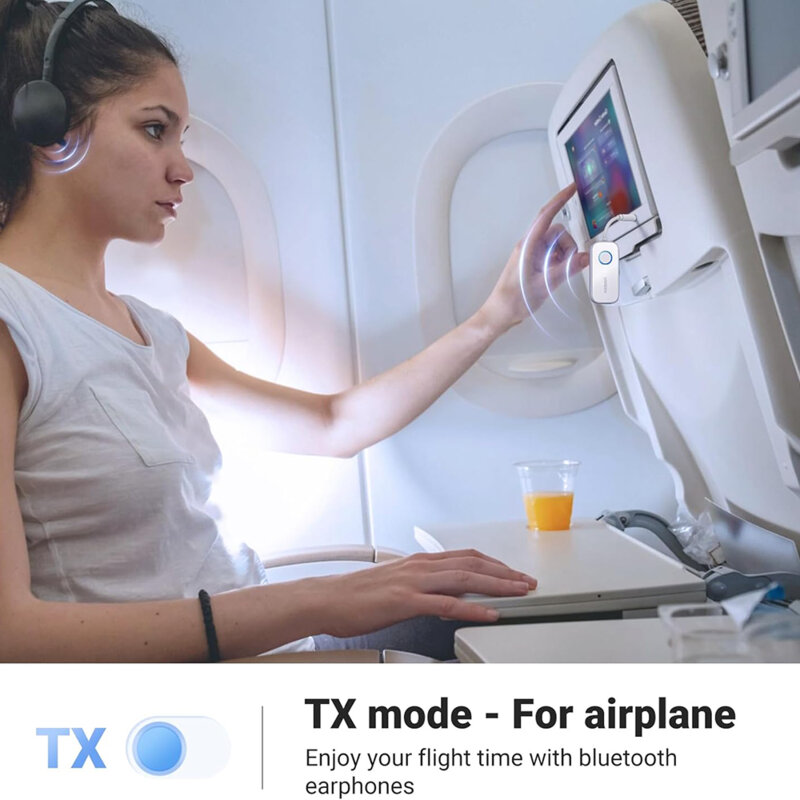 Adaptor audio Jack Bluetooth 5.4 cu microfon Ugreen, alb, 45812