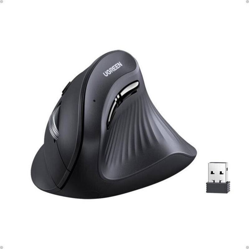 Mouse vertical wireless Bluetooth Ugreen, 4000DPI, negru, 25444
