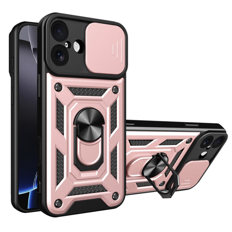 Husa iPhone 17 protectie camera Techsuit CamShield Series, roz