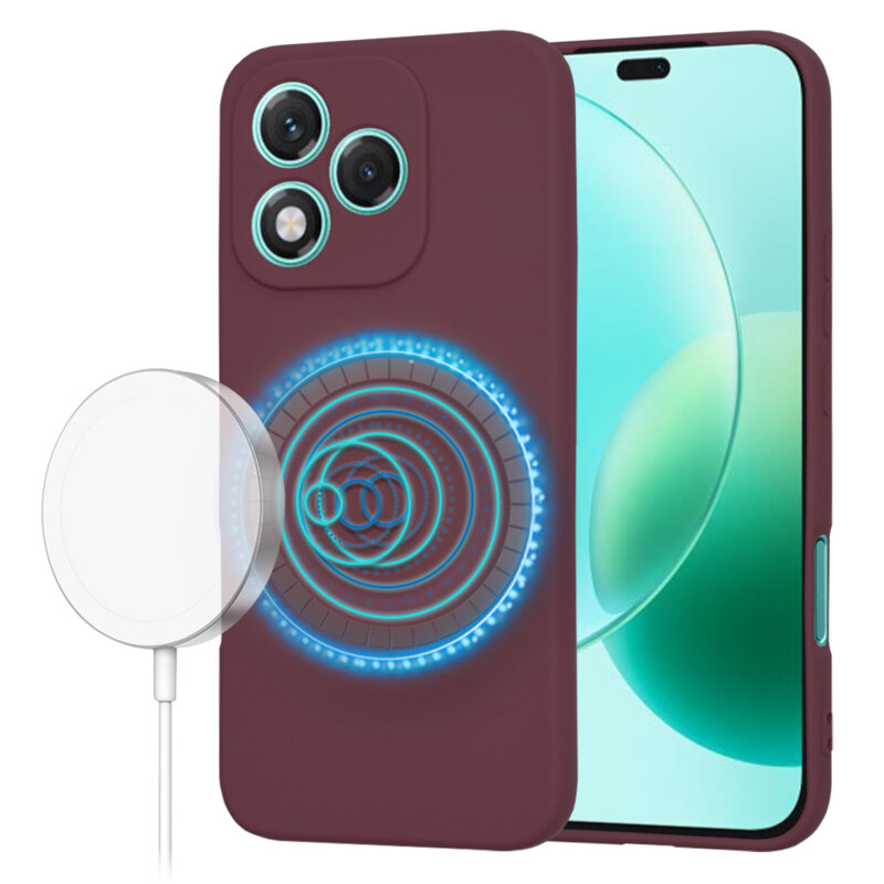 Husa silicon Honor 400 Lite Techsuit SoftFlex MagSafe, bordo