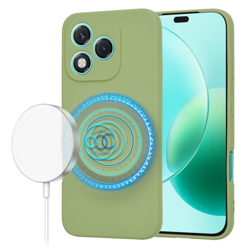 Husa silicon Honor 400 Lite Techsuit SoftFlex MagSafe, verde