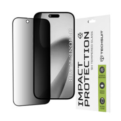 Folie sticla iPhone 17 Air Techsuit 111D Privacy Full Glue, negru