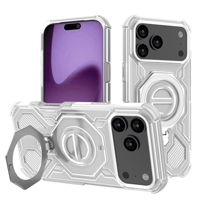 Husa iPhone 17 Pro Max Techsuit Carbon Shield PRO, alb