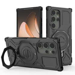 Husa Samsung Galaxy S24 Ultra Techsuit Carbon Shield PRO, negru