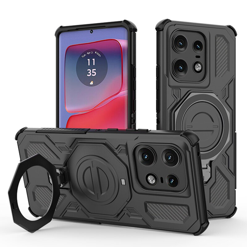 Husa Motorola Edge 50 Pro Techsuit Carbon Shield PRO, negru
