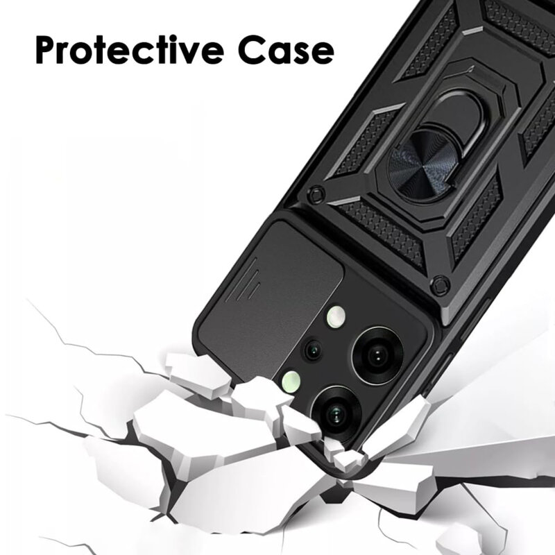 Husa Oppo Reno14 protectie camera Techsuit CamShield Series, negru