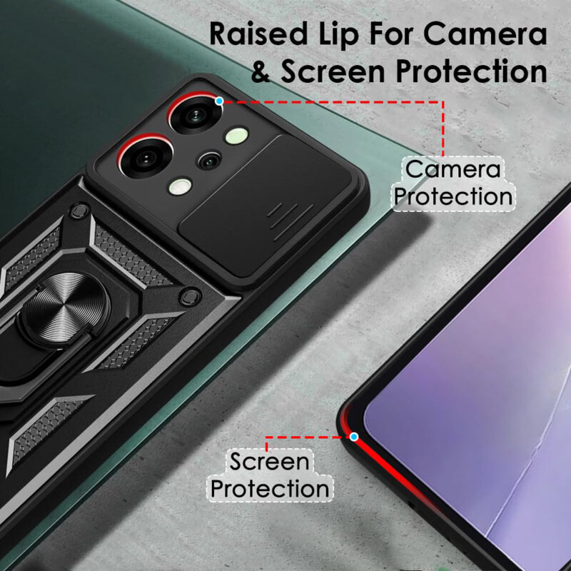 Husa Oppo Reno14 Pro protectie camera Techsuit CamShield Series, negru