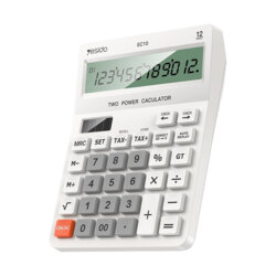 Calculator de birou ergonomic Yesido EC10, LCD Display, alb