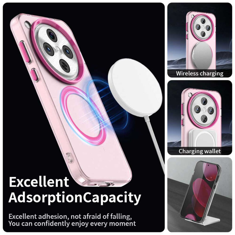 Husa Oppo Find X8 Pro Techsuit CandyCase MagSafe, roz