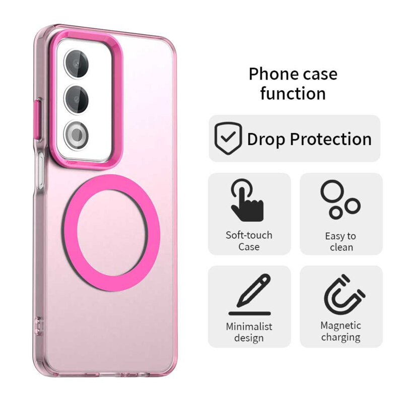 Husa Oppo A80 5G Techsuit CandyCase MagSafe, roz