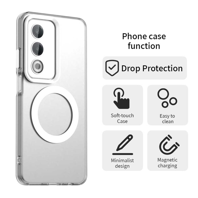 Husa Oppo A80 5G Techsuit CandyCase MagSafe, alb