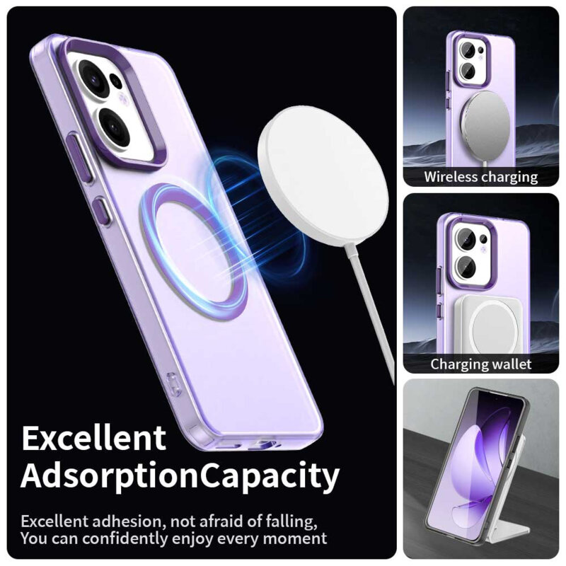 Husa Oppo Reno13 F 5G Techsuit CandyCase MagSafe, mov