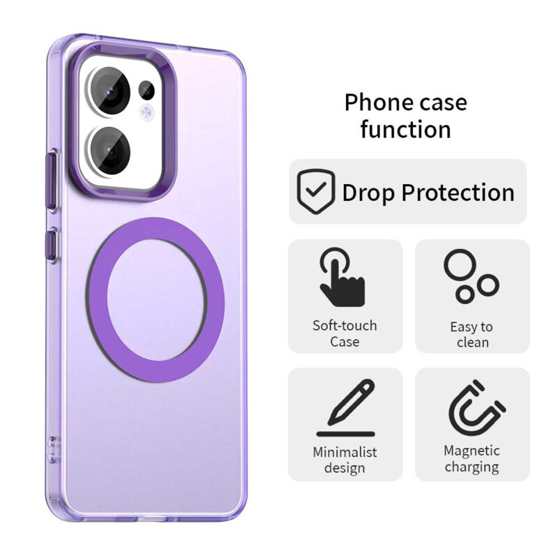 Husa Oppo Reno13 F 5G Techsuit CandyCase MagSafe, mov