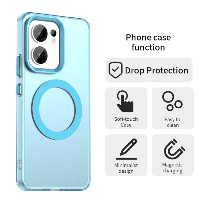 Husa Oppo Reno13 F 5G Techsuit CandyCase MagSafe, albastru