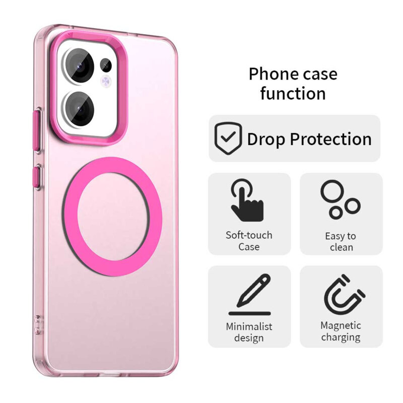 Husa Oppo Reno13 F 5G Techsuit CandyCase MagSafe, roz