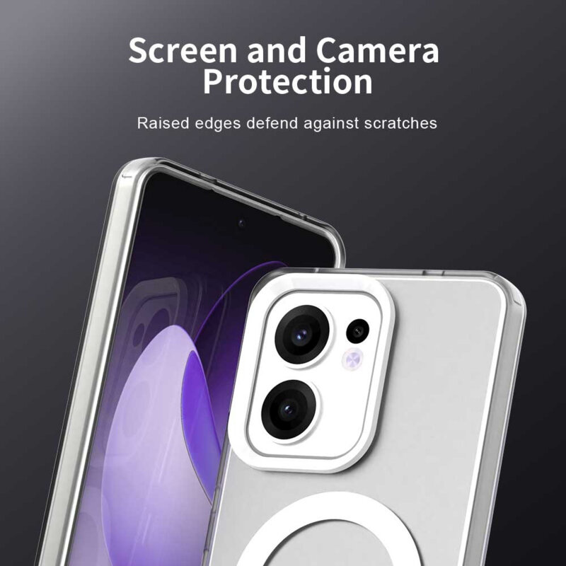Husa Oppo Reno13 F 5G Techsuit CandyCase MagSafe, alb