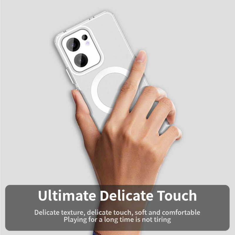 Husa Oppo Reno13 F 5G Techsuit CandyCase MagSafe, alb