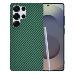 Husa Samsung Galaxy S25 Ultra Techsuit Carbonite FiberShell, verde