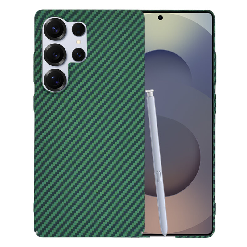 Husa Samsung Galaxy S25 Ultra Techsuit Carbonite FiberShell, verde