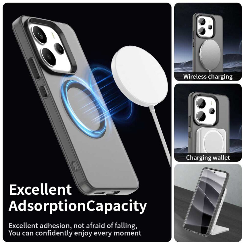 Husa Xiaomi Redmi Note 14 4G (Standard) Techsuit CandyCase MagSafe, negru