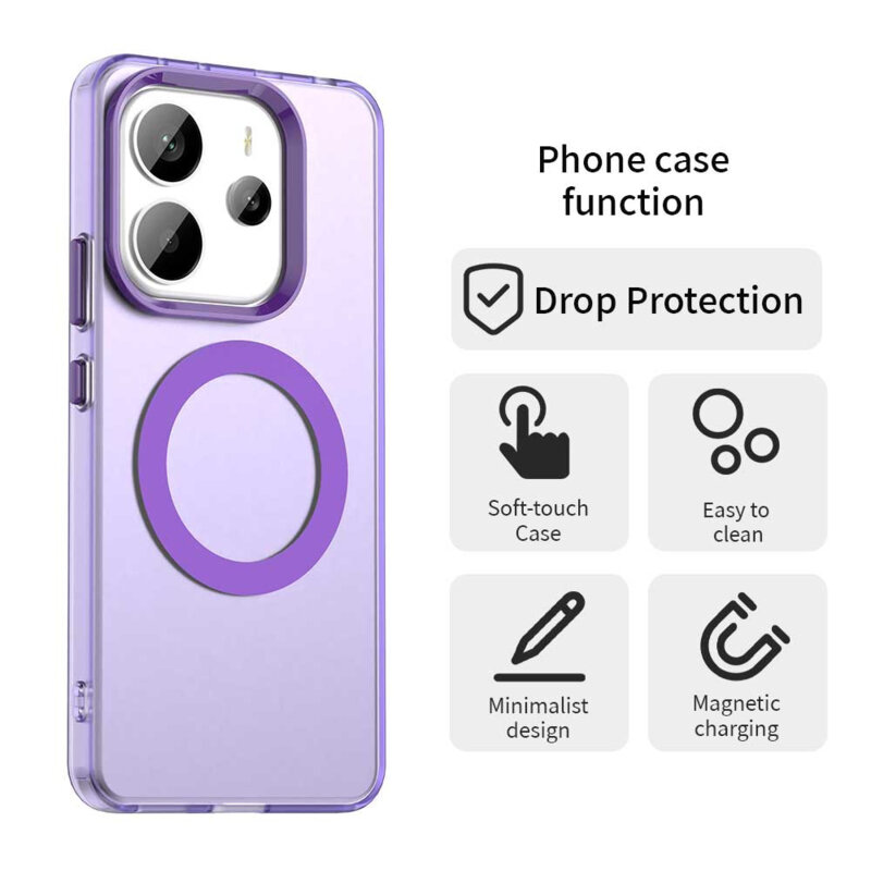 Husa Xiaomi Redmi Note 14 4G (Regional) Techsuit CandyCase MagSafe, mov