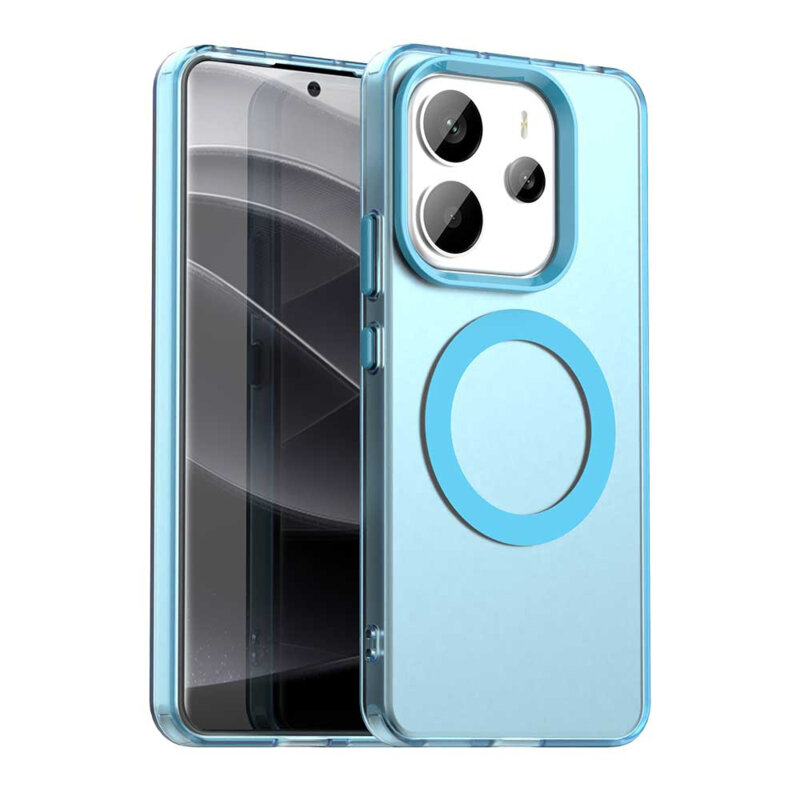 Husa Xiaomi Redmi Note 14 4G (Regional) Techsuit CandyCase MagSafe, albastru